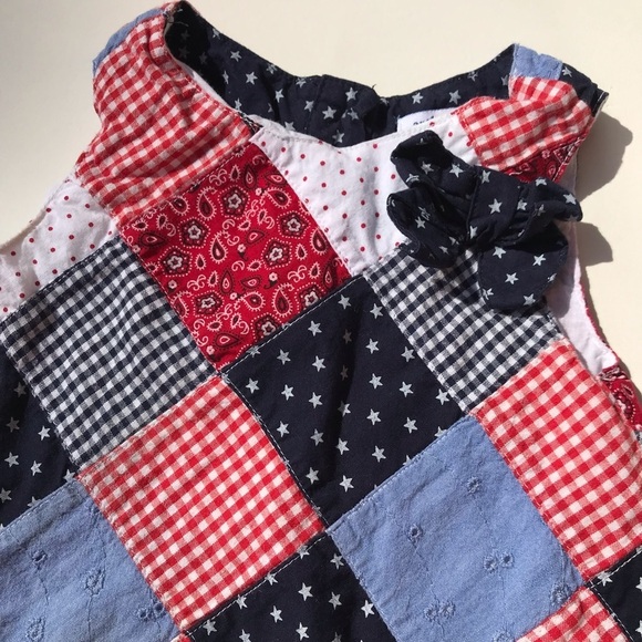 USA America Patchwork Dress 12 months - Picture 5 of 7